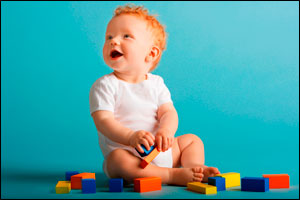 Baby with toys