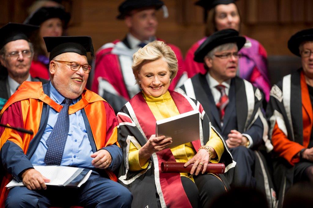 Professor Mike Sullivan and Secretary Hillary Clinton