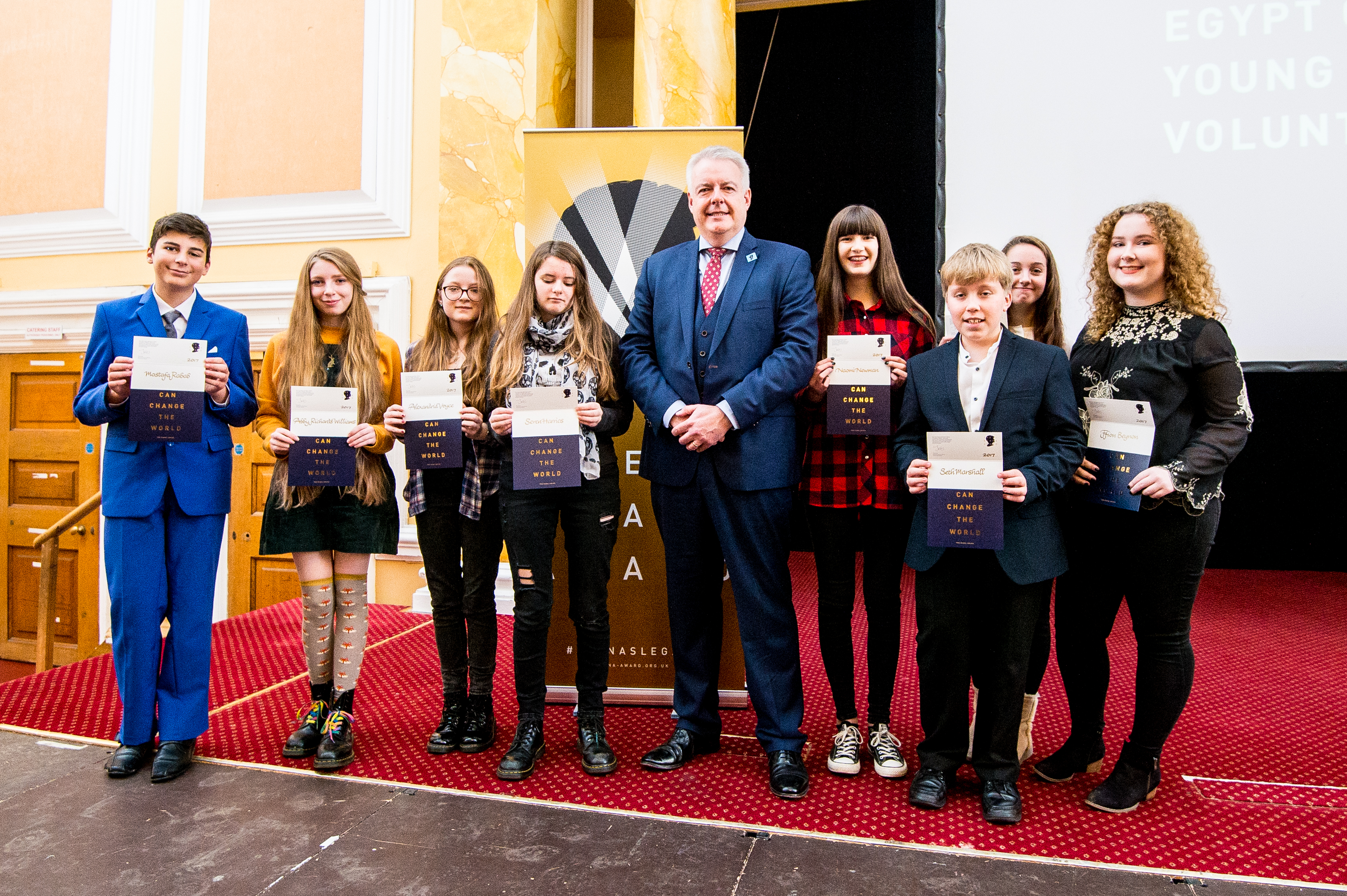 Carwyn Jones and Diana Awards winners