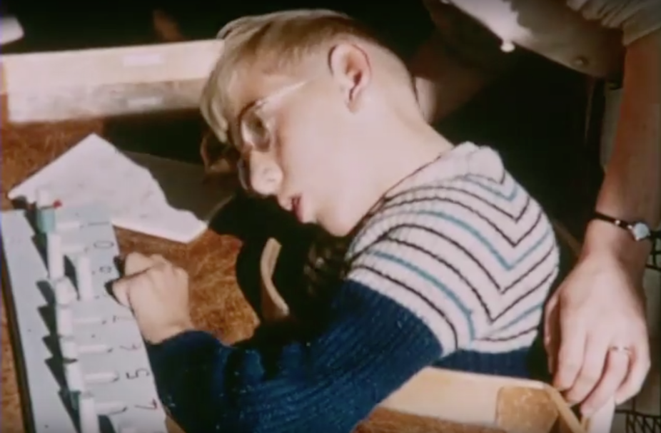 A still from footage captured at Claremont day school for children with cerebral