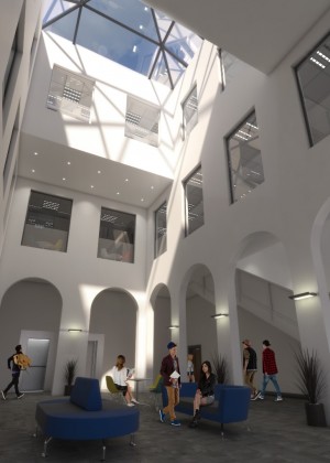  Internal Atrium of The College, Swansea University